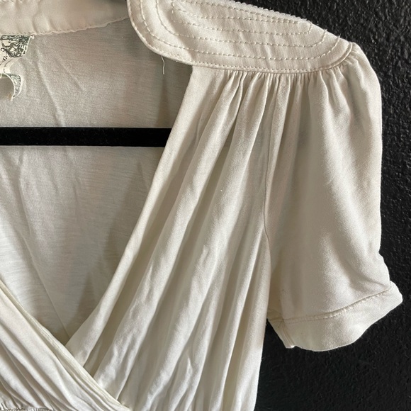 Free People Cream Wrap Blouse - Picture 3 of 6
